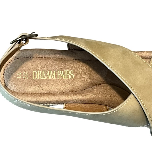 New Dream Pairs Comfort Open Toe Brown-Tan Wedges   Size: 11 - Picture 7 of 8